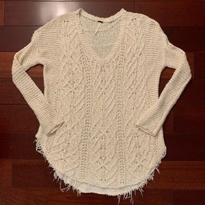 Free People | Boho Cable Knit Sweater